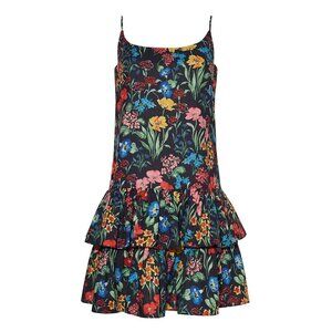 Cara Cara Tory Sleeveless Ruffle Mini Dress Garden Floral Sundress Wedding Guest